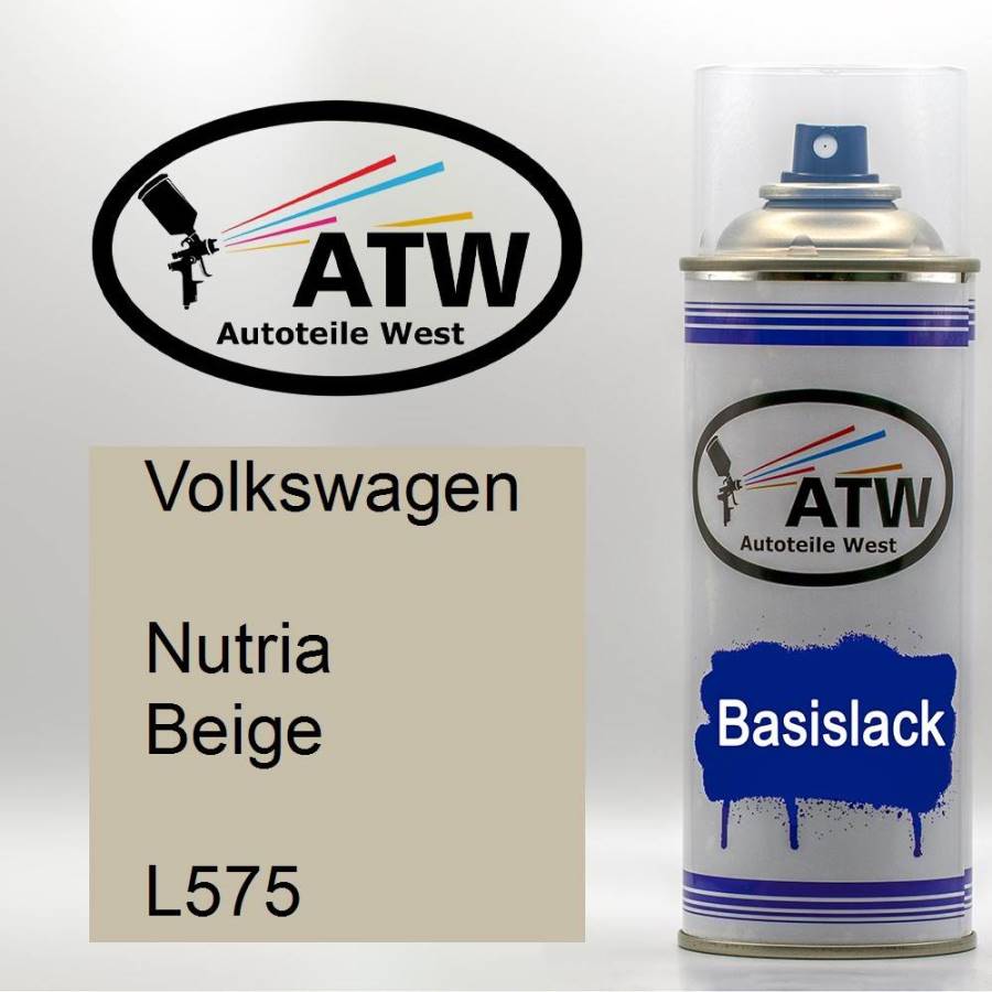 Volkswagen, Nutria Beige, L575: 400ml Sprühdose, von ATW Autoteile West.